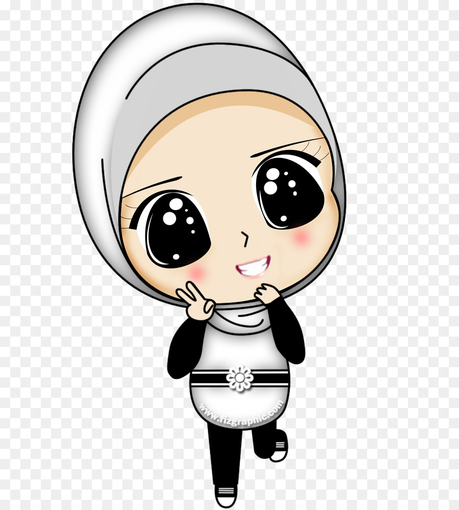 Islam Muslim Kartun Jilbab Islam Unduh Wajah Ekspresi Wajah