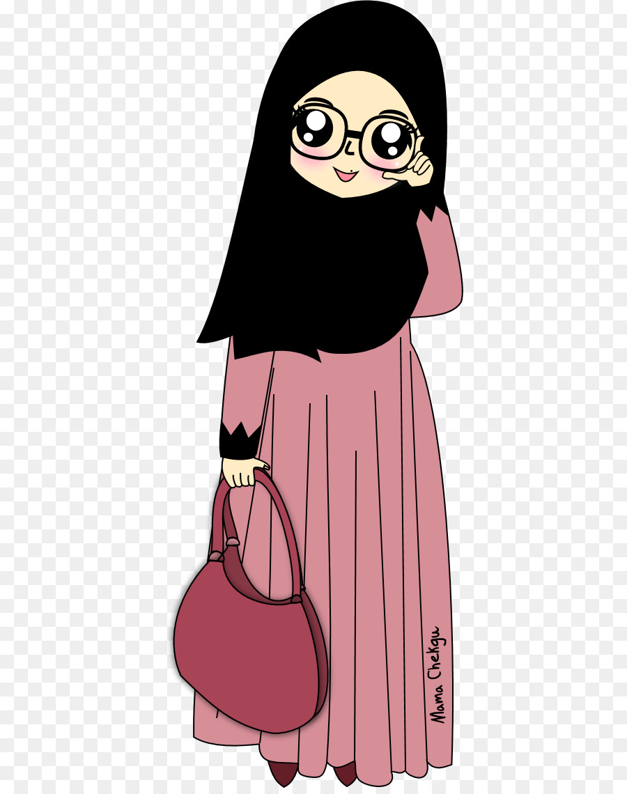  194 Gambar Kartun Jilbab  Berkacamata Plazzzza