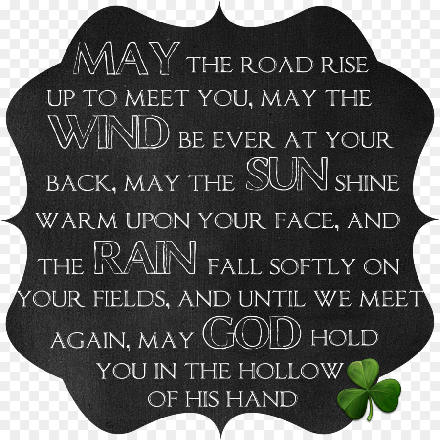 Quotation Irish People Saying Blessing Blackboard Quotation Png