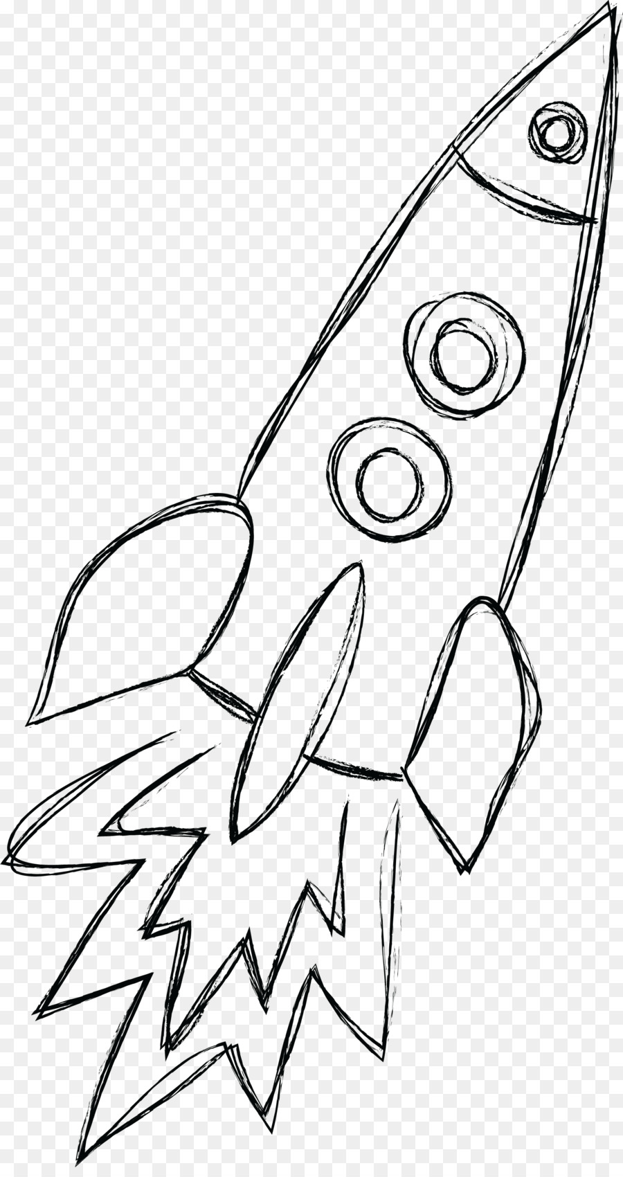 Line Art Drawing Rocket Painting Doodle Color Png Download 1828