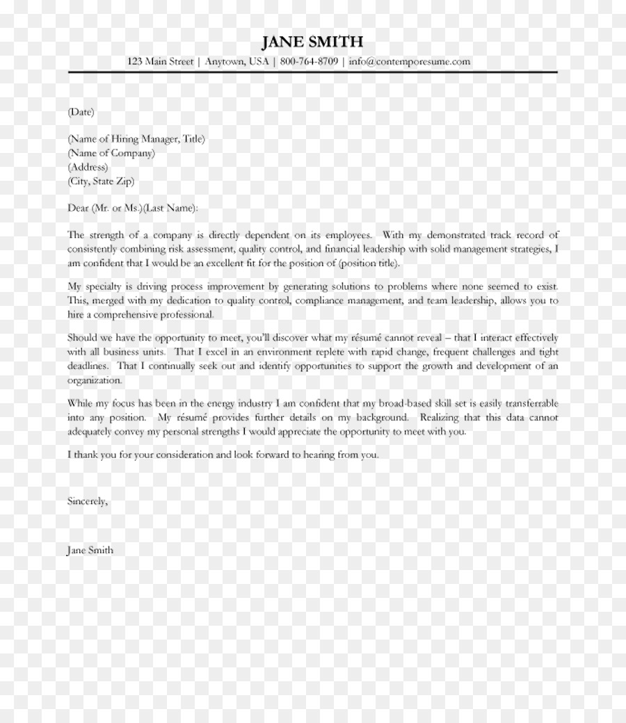 Cover Letter Resume Application For Employment Curriculum Vitae
