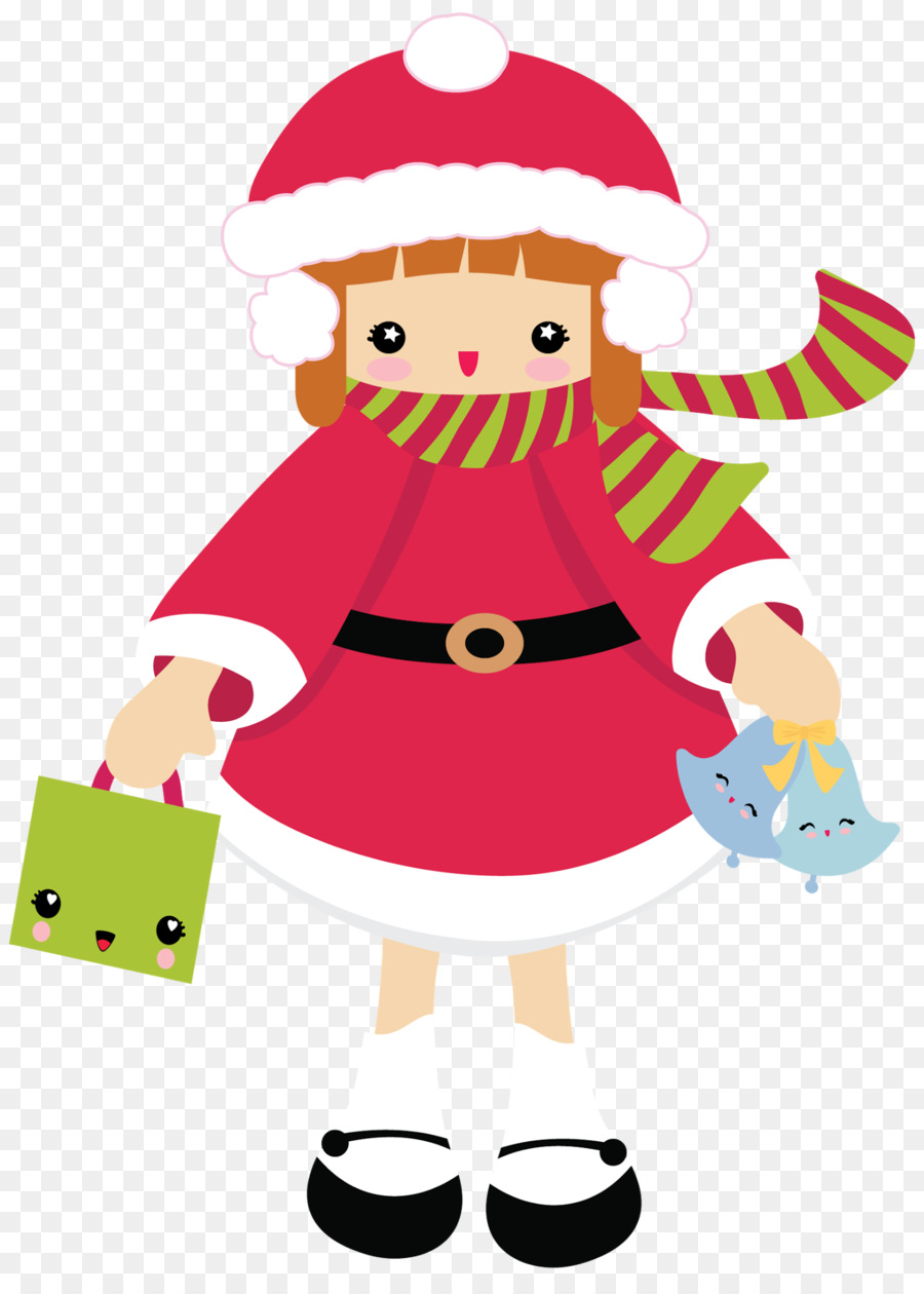 Santa Claus Natal Hiasan Pohon Natal Clip Art Kain Perca Unduh