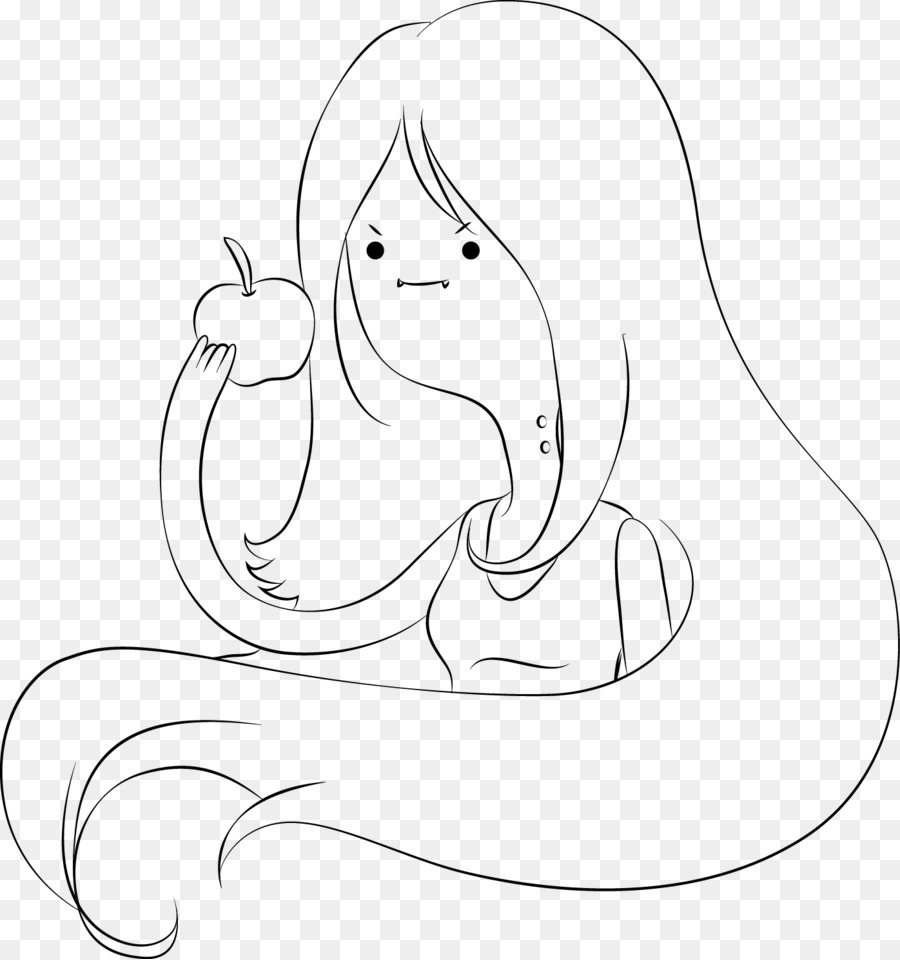 Marceline Vampire Queen Hitam Dan Putih Gambar Lukisan Png Unduh