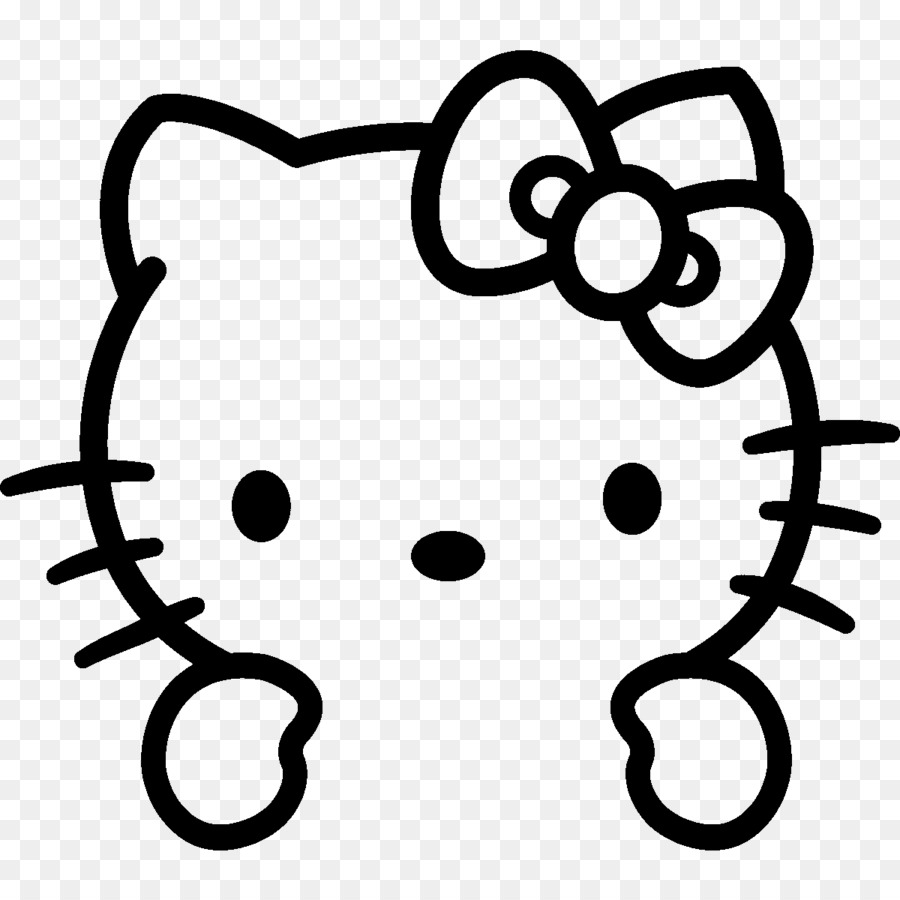 Gambar Hello Kitty Hitam Putih Untuk