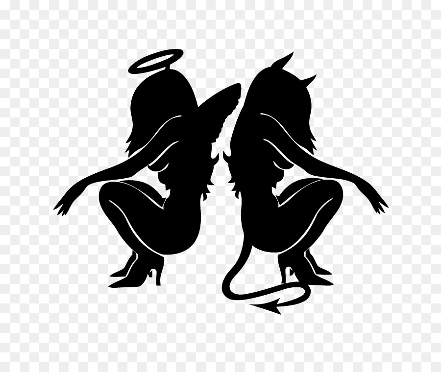 Tattoo Devil Gemini Angel Demon - devil png download - 714 