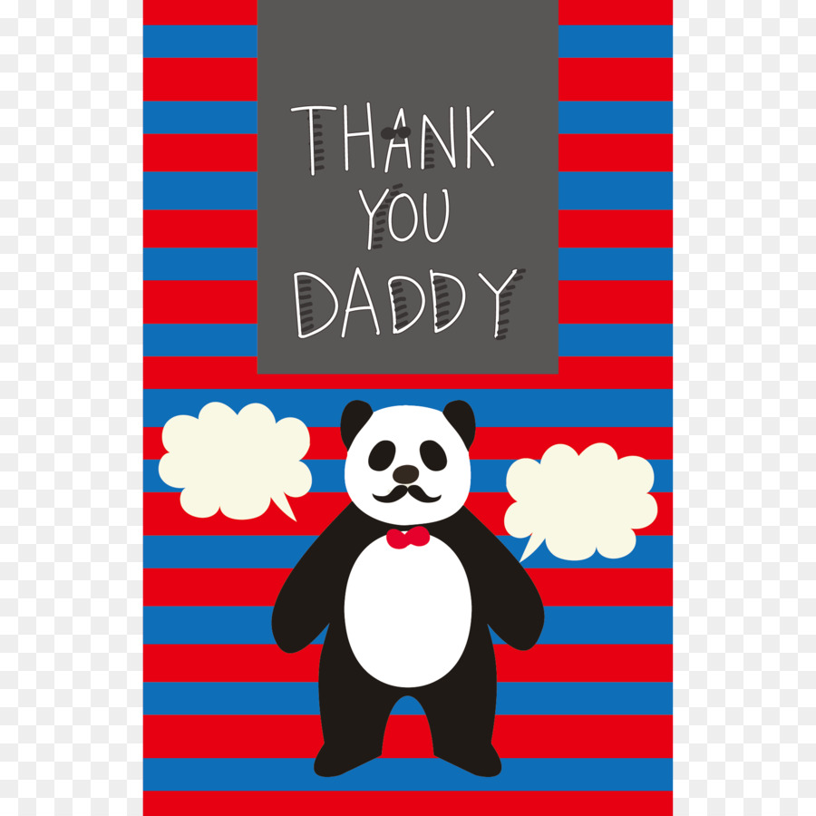 Hari Ayah Kartun Panda Raksasa Terima Kasih Anda Mailman Hari Png