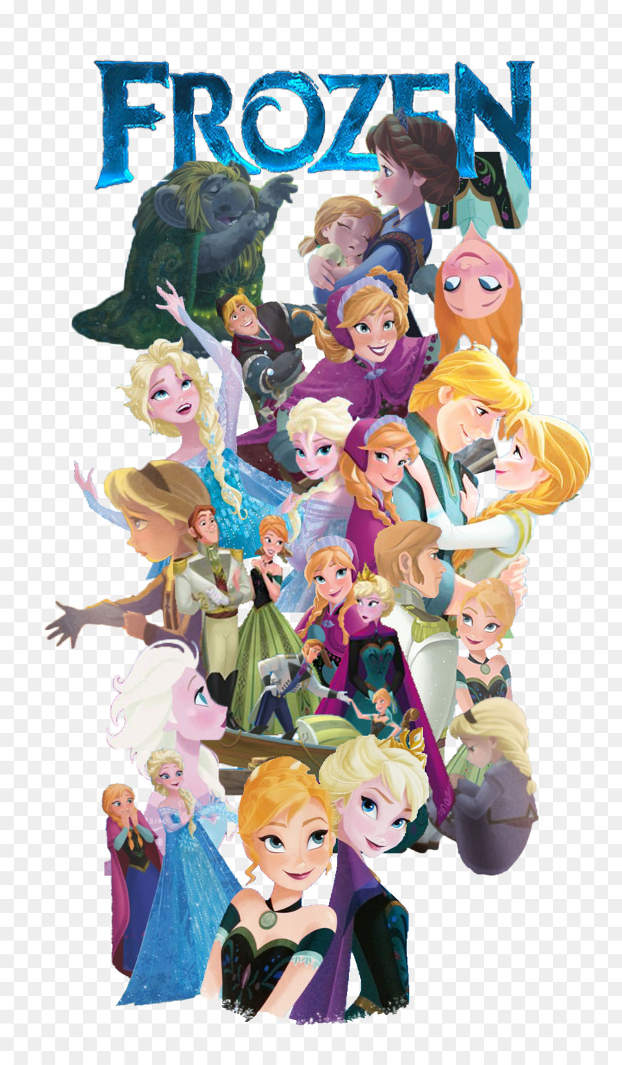 Handuk Disney Frozen Sticker Adegan Perilaku Manusia Kartun 3 Tema