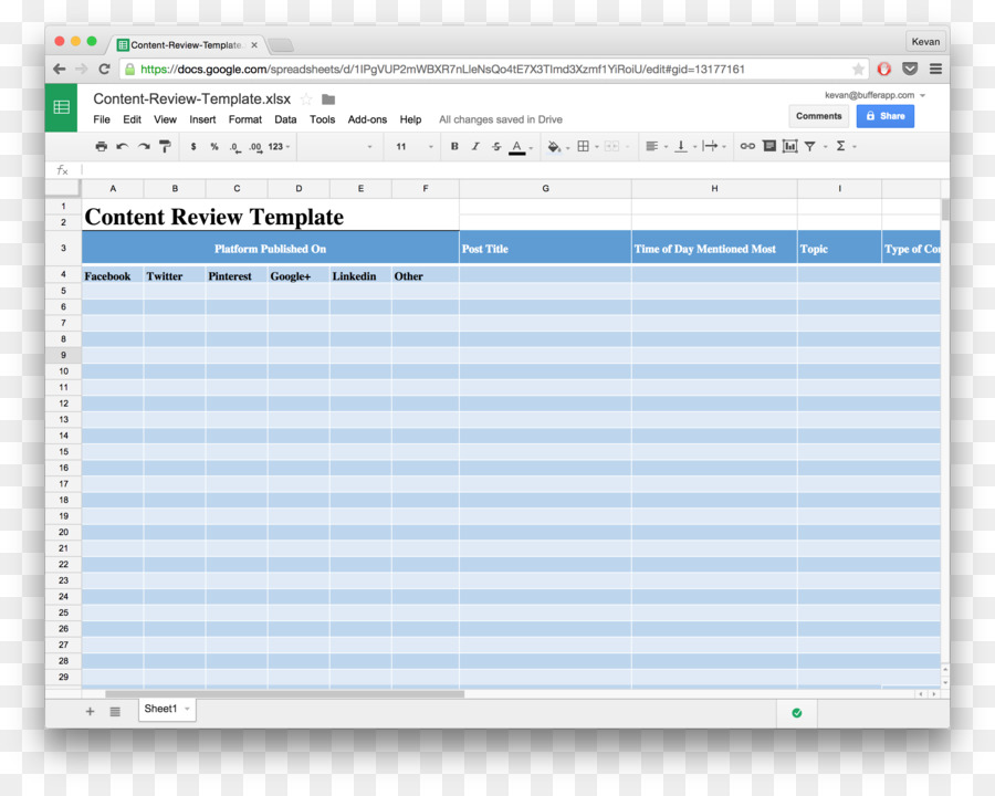 Google docs excel