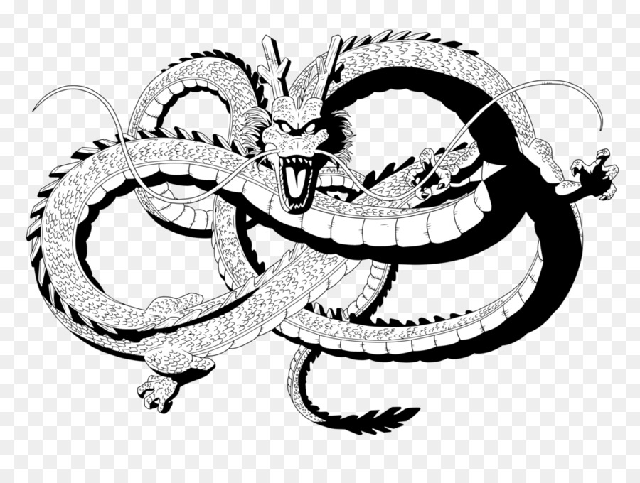 Shenron Black And White png download - 1024*768 - Free Transparent