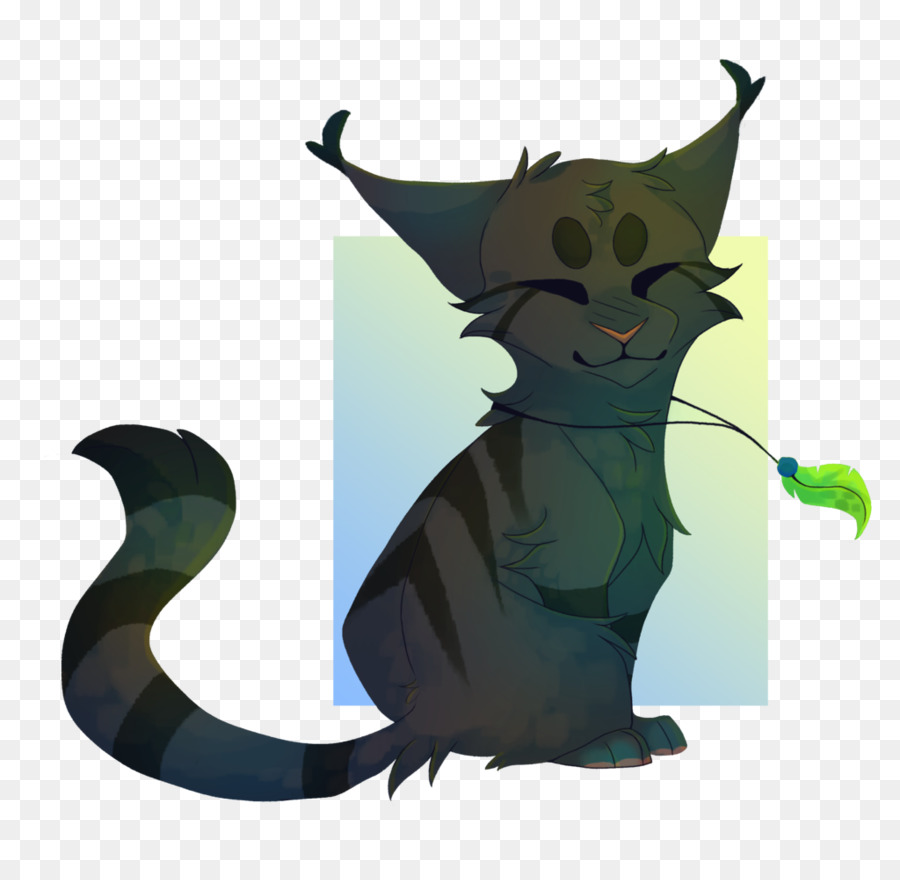 Kucing Animasi Kartun Ilustrasi Ekor Shading Kacang Unduh Kucing