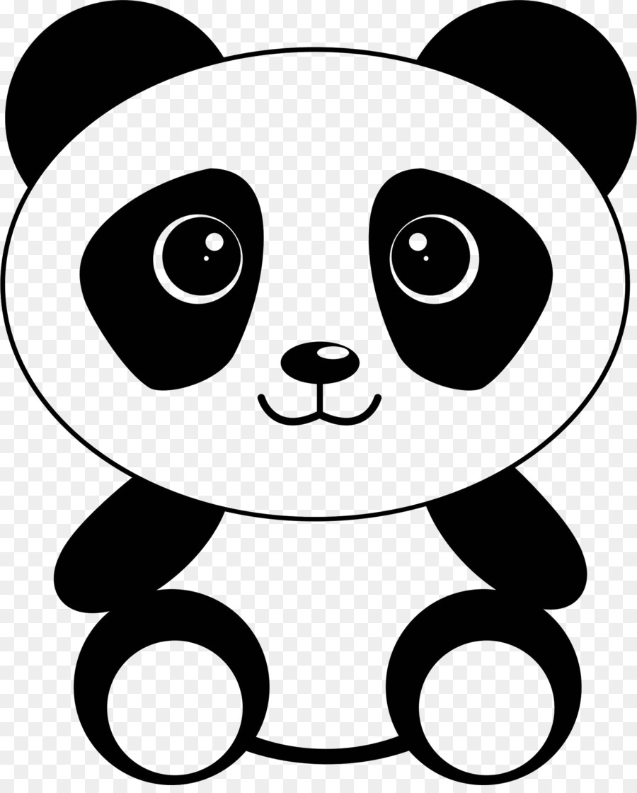 Giant Panda Po Seni Klip Vektor Grafis Kartun Beruang Kutub