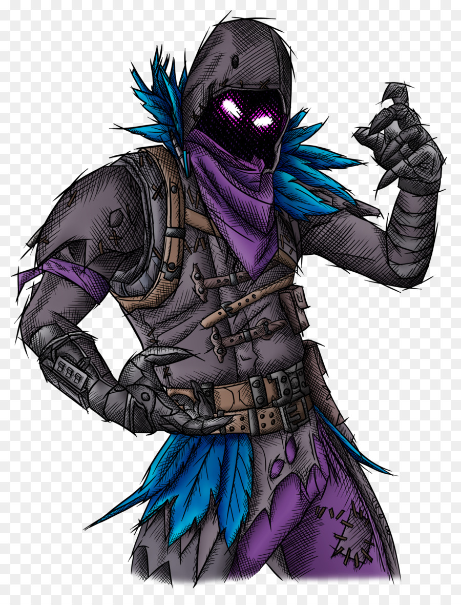 fortnite fortnite battle royale drawing purple fictional character png - ninja fortnite skin drawing