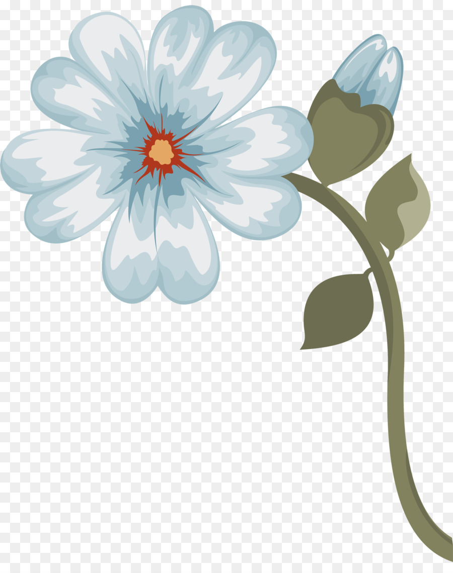 Bunga Bunga Desain Ilustrasi Kelopak Kartun Abu Abu Bunga Unduh