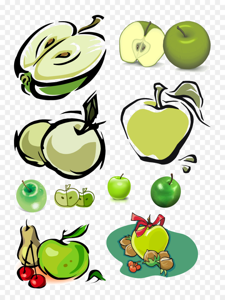 Apple Clip Art Kartun Buah Ilustrasi Apple Unduh Hijau Makanan