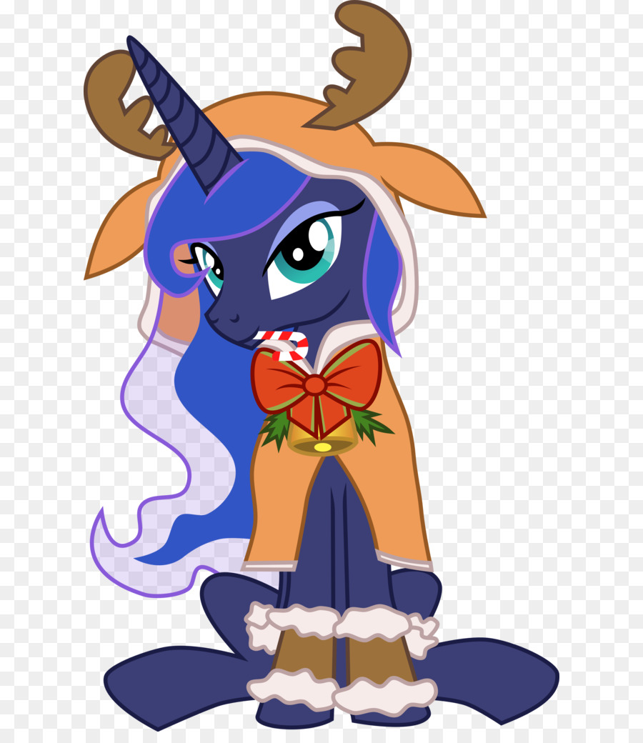 Pony Princess Luna Clip Art Untuk Hari Natal Ilustrasi Terbalik