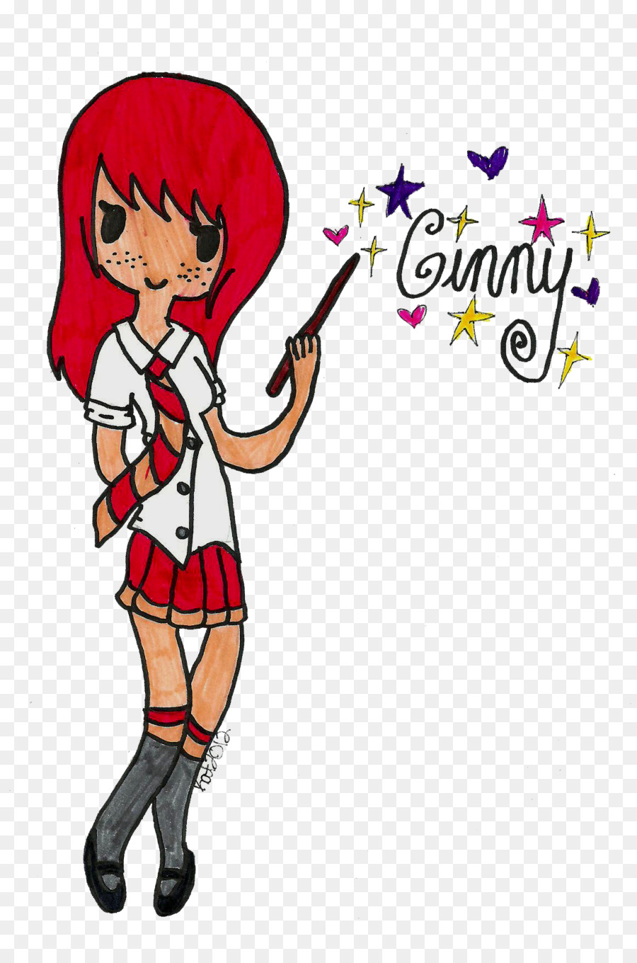 Seni Klip Kostum Ilustrasi Kartun Manusia Ginny Weasley Unduh