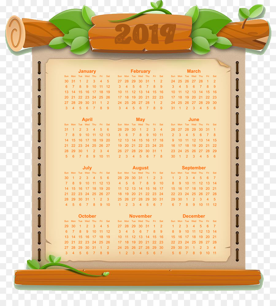 Vintage 2019 Calendar Printable Year Lama Di Halaman Lain Lain